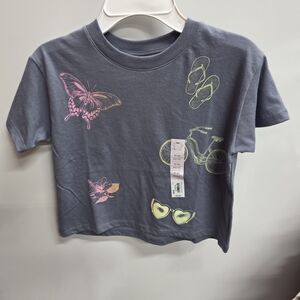 SO Kids Graphic Tee - Gray with Neon Accents